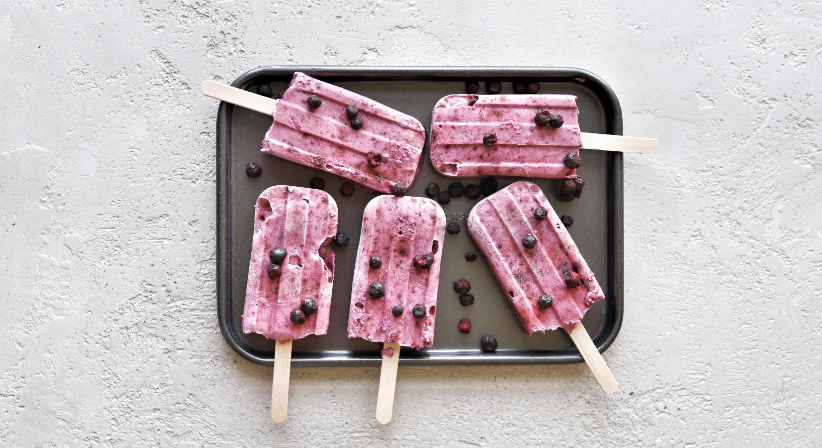 Blaubeer Popsicles