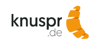 Logo von Knusper in der Form eines Croissant