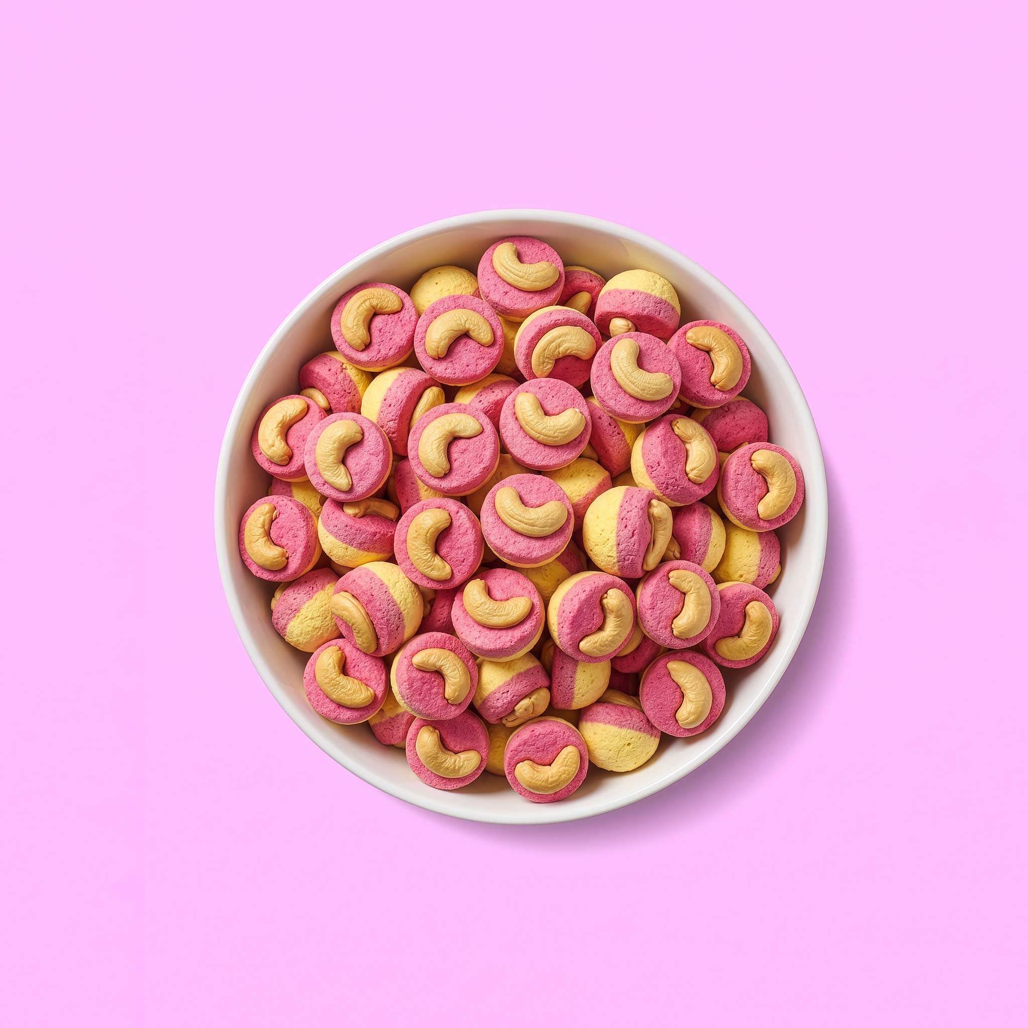 Neue Buah Trios Himbeere, Mango & Cashew – Trios in einer Schüssel